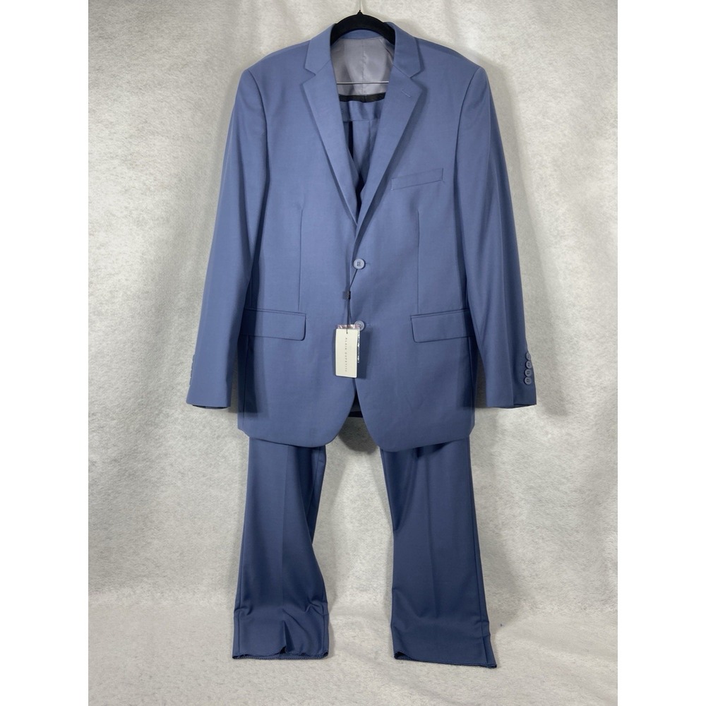 Alain Dupetit 3PC Pant Suit Men's 40R Blue Pants 34x36 Tetron Rayon Blend New